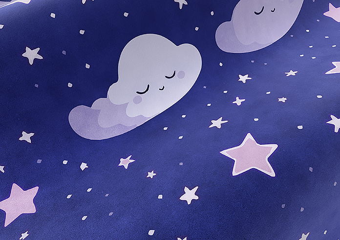 Starry Night, Purple Dream - Motorised Roman Blind - Image 4